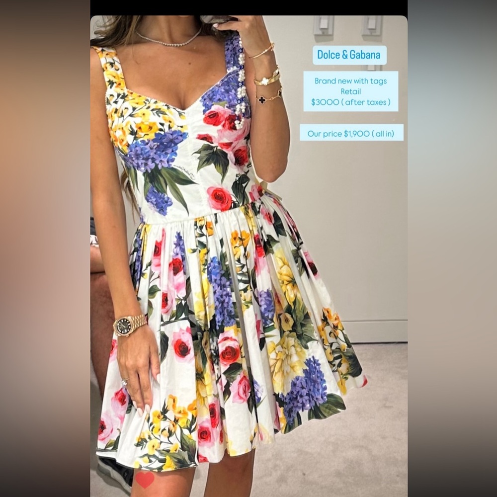 Dolce&Gabaana  Floral Sun dress new with tags